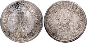 Münzen Erzbistum Salzburg Paris Graf Lodron - 13. November 1619 - 15. Dezember 1653
 Taler 1648 Salzburg. 28,62g. HZ1500 ss