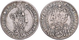 Münzen Erzbistum Salzburg Paris Graf Lodron - 13. November 1619 - 15. Dezember 1653
 1/4 Taler 1642 Salzburg. 6,94g. HZ1549 f.ss