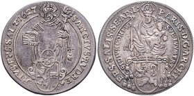 Münzen Erzbistum Salzburg Paris Graf Lodron - 13. November 1619 - 15. Dezember 1653
 1/6 Taler 1627 Salzburg. 4,68g. HZ1572 ss
