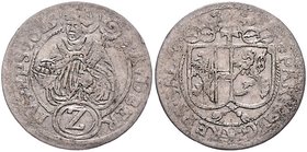Münzen Erzbistum Salzburg Paris Graf Lodron - 13. November 1619 - 15. Dezember 1653
 2 Kreuzer 1623 Salzburg. 1,06g. HZ1618 f.ss