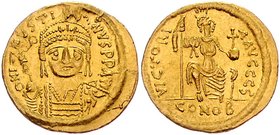 Byzanz Justinian II. 565 - 578
 Gold Solidus o. J. 4,52g. Sear 345 ss/vz