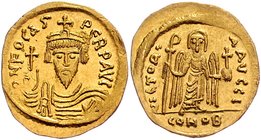 Byzanz Phocas 602 - 610
 Gold Solidus o. J. 4,44g. Sear 616 vz