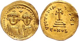 Byzanz Heraclius 610 - 641
 Gold Solidus o. J. 4,38g. Sear 743 vz