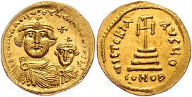 Byzanz Heraclius 610 - 641
 Gold Solidus o. J. 4,40g. Sear 738 vz