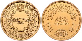 Ägypten Präsident Nassar
 1 Pound 1982 7,95g. Fr. 85 stgl