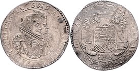 Belgien Albert und Isabella von Spanien 1598 - 1621
 Dukaton 1619 Antwerpen. 32,07g. Dav. 4428, Delmonte 248 ss