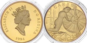 Canada Elisabeth II. 1952 - heute
 100 Dollar 1994 Heimatfront. 16,92g. KM 249 PP