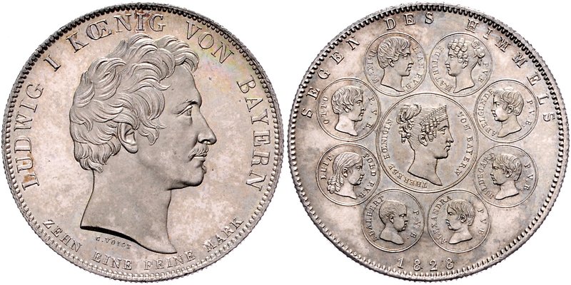 Deutschland vor 1871 Bayern
Ludwig I. 1825 - 1848 Konventionstaler 1828 Segen d...