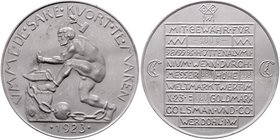 Weimarer Republik 1918 - 1933
 Alu - Medaille 1922 auf die Inflation und Teuerung im Februar 1923, Dm 99 mm. 100,14g, win. Randfehler vz/stgl
