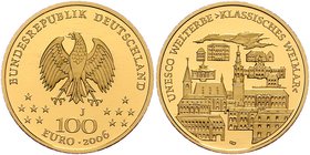 BRD Republik
 100 Euro 2006 J Weimar. Hamburg. 15,61g. J. 524 stgl