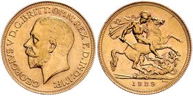 Großbritannien Georg V. 1910 - 1936
 Sovereign 1929 SA Pretoria. 7,95g. KM A22 vz