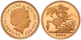 Großbritannien Elisabeth II. 1952 - heute
 1/2 Sovereign 2002 Heaton. 3,99g. KM 1001 PP