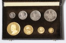 Guinea
 Gedenkserie 1969 zu 10000, 5000, 2000 und 1000 Francs Guineens 1969 in Gold (65 g Feingold). 500, 250, 200 und 100 Francs Guinees 1969 in Sil...