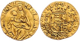 Italien Modena
Carlo Emanuele I. 1580 - 1630 Ducato 1602 Turin. 3,41g. Fb. 1056 f.ss/ss