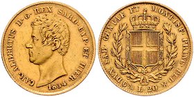 Italien Sardinien
Carlo Alberto 1831 – 1849 20 Lire 1834 6,44g. Gigante 23, Pagani 179 ss