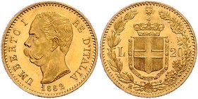 Italien Diverse
Umberto I. 1878 - 1900 20 Lire 1882 R Rom. 6,46g. Pagani 578 ss/vz
