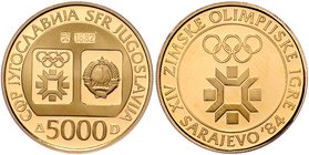 Jugoslawien Republik
 5000 Dinar 1982 8,07g. KM 95 PP