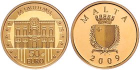 Malta Republik seit 1974.
 50 Euro 2009 La Castellania . 6,50g. KM 135 PP