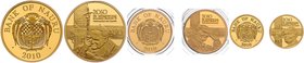 Nauru Republik
 10,25,50 Dollar 2010 a.d. Besuch von Papst Johannes Paul II. ges. 12,06g PP