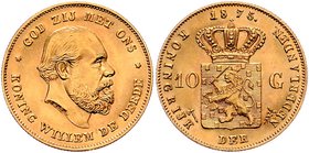 Niederlande Diverse
Willem III. 1849 - 1890 10 Gulden 1875 6,72g. KM 105 vz