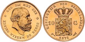 Niederlande Diverse
Willem III. 1849 - 1890 10 Gulden 1876 6,73g. KM 105 vz/stgl