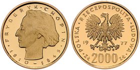Polen Republik
 2000 Zloty 1977 Chopin. 8,06g. KM 90 PP