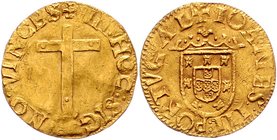 Portugal Republik
Joao III. 1521 - 1557 Cruzado (400 Reis) o.J. 3,45g. Fr. 29 ss