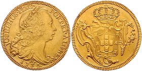 Portugal Republik
Jose I. 1750 - 1777 4 Escudos (6400 Reis) 1753 R Lissabon. R Lissabon. 14,04g. KM-240, Fr-101 vz