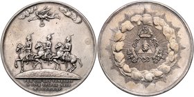 Russland Alexander I. 1801 - 1825
 Ag - Medaille 1814 von A. Wappenstein, auf den Siegeszug der Alliierten im Kampf gegen Napoléon und den Friedenssc...