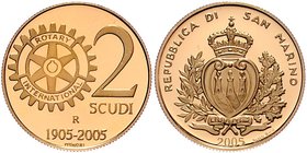 San Marino Republik
 2 Scudi 2005 Rotari Internat. . 6,45g. KM 345 PP