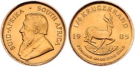 Süd Afrika Republik
 1/4 Unze Krügerrand 1985 8,48g. KM 106 stgl