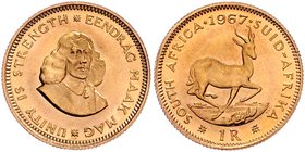 Süd Afrika Republik
 1 Rand 1967 3,99g. KM 63 stgl