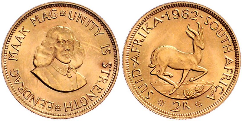 Süd Afrika Republik
 2 Rand 1962 7,98g. KM 64 stgl