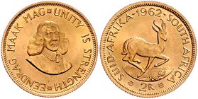 Süd Afrika Republik
 2 Rand 1962 7,98g. KM 64 stgl