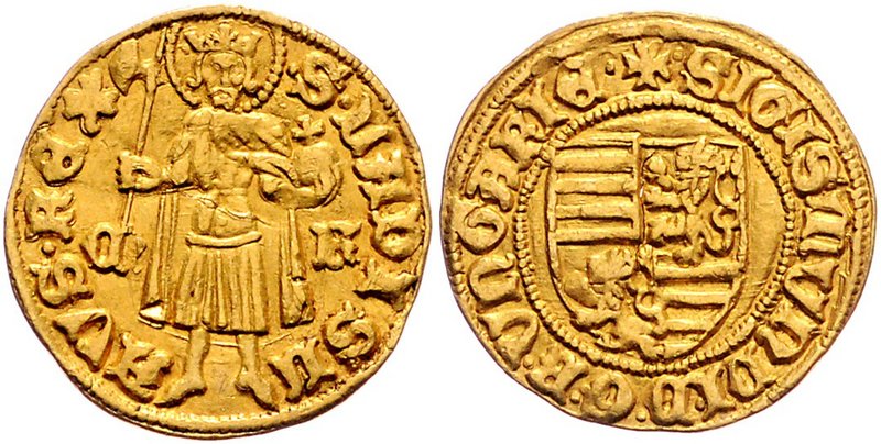 Ungarn Sigismund von Luxemburg 1387 - 1437
 Goldgulden o. J. Kaschau. 3,53g. Hu...