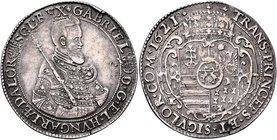 Ungarn Siebenbürgen
Gabriel Bethlen 1613 - 1629 Taler 1621 KB Kremnitz. 28,00g, Sammlerpunze im Rand (dadurch Randfehler). Dav. 4710, Resch 104 f.vz