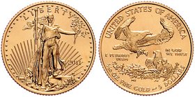 USA
 5 Dollar 2011 1/10 Unze. 3,39g. KM 216 stgl