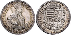 Erzherzog Ferdinand 1564 - 1595
 Taler o. J. Hall. 28,90g, Walzenschlieren im Avers. HMB II. Walze Av. 29 / V. und Rv. 2 / V. stgl