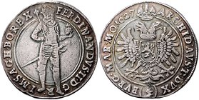Ferdinand II. 1619 - 1637
 Taler 1627 Joachimsthal. 28,67g. Her. 531 var ss +