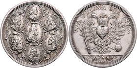 Karl VI. 1711 - 1740
 Ag - Medaille 1711 auf die Krönung Karls VI. zum Deutschen Kaiser. Unsigniert. Stempel von G. W. Vestner oder P. H. Müller. Med...