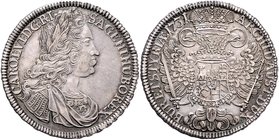 Karl VI. 1711 - 1740
 1/2 Taler 1731 Graz. 14,34g. Her. 480 stgl
