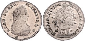 Maria Theresia 1740 - 1780
 3 Kreuzer 1779 B // K-D Kremnitz. 4,70g. Her. 1422, Eyp. 314 stgl