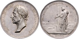 Franz I. 1806 - 1835
 Ag - Medaille 1830 auf den Bau und die Eröffnung der neuen Opicina-Handelsstraße in Triest, Kupferstich der F. PUTINATI (France...