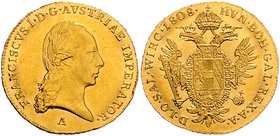 Franz I. 1806 - 1835
 Dukat 1808 A Wien. 3,49g. Fr. 29 vz/stgl
