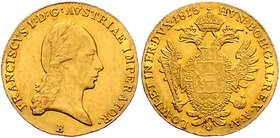 Franz I. 1806 - 1835
 Dukat 1815 B Kremnitz. 3,50g. Fr. 50 vz/stgl