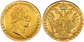 Franz I. 1806 - 1835
 Dukat 1827 A Wien. 3,52g. Fr. 93 vz/stgl