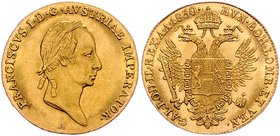 Franz I. 1806 - 1835
 Dukat 1830 A Wien. 3,49g. Fr. 103 vz/stgl