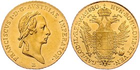 Franz I. 1806 - 1835
 Dukat 1830 B Kremnitz. 3,50g. Fr. 104 vz