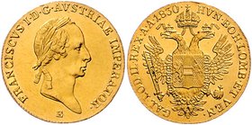 Franz I. 1806 - 1835
 Dukat 1830 E Karlsburg. 3,51g. Fr. 105 f.stgl