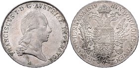 Franz I. 1806 - 1835
 Taler 1819 A Wien. 28,10g. Fr. 144 stgl